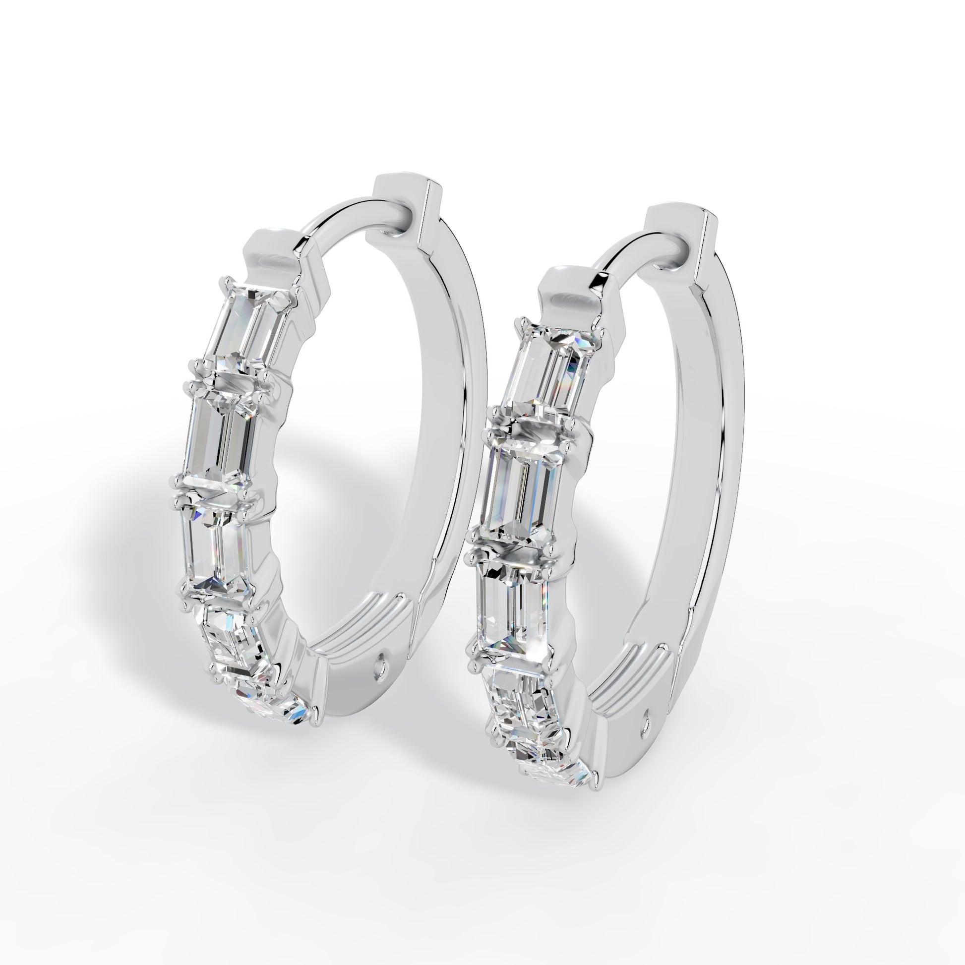 Celeste Emerald Hoop Earrings