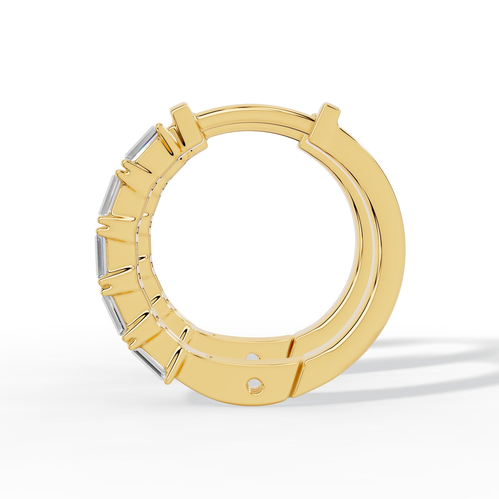 Celeste Emerald Hoop Earrings