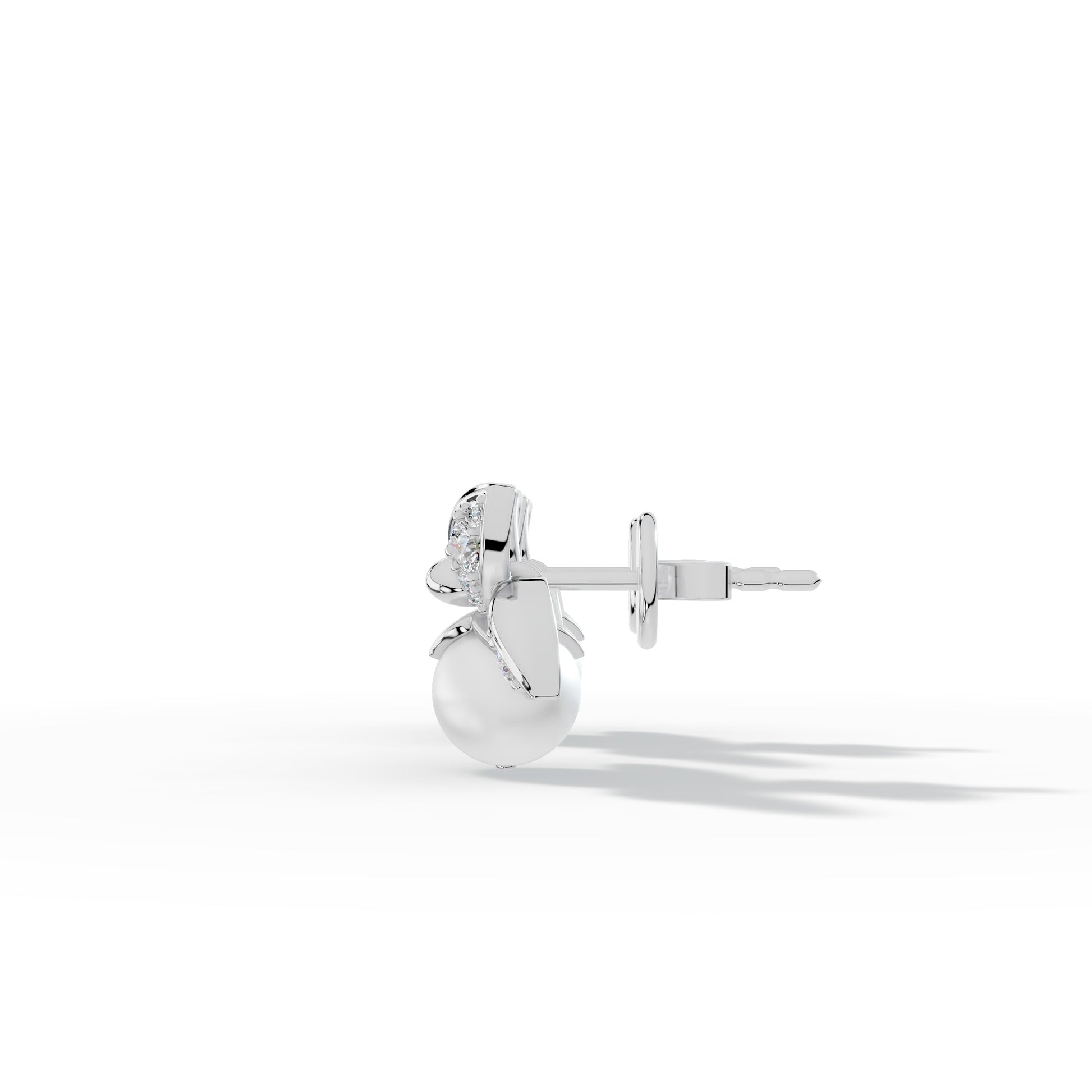 Lunaria Pearl Stud Earrings