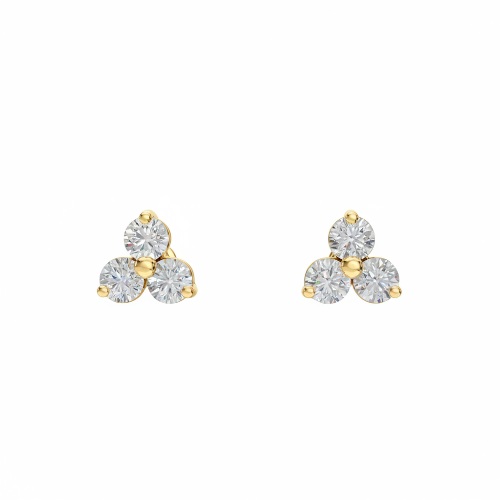 Tri Stud Earrings