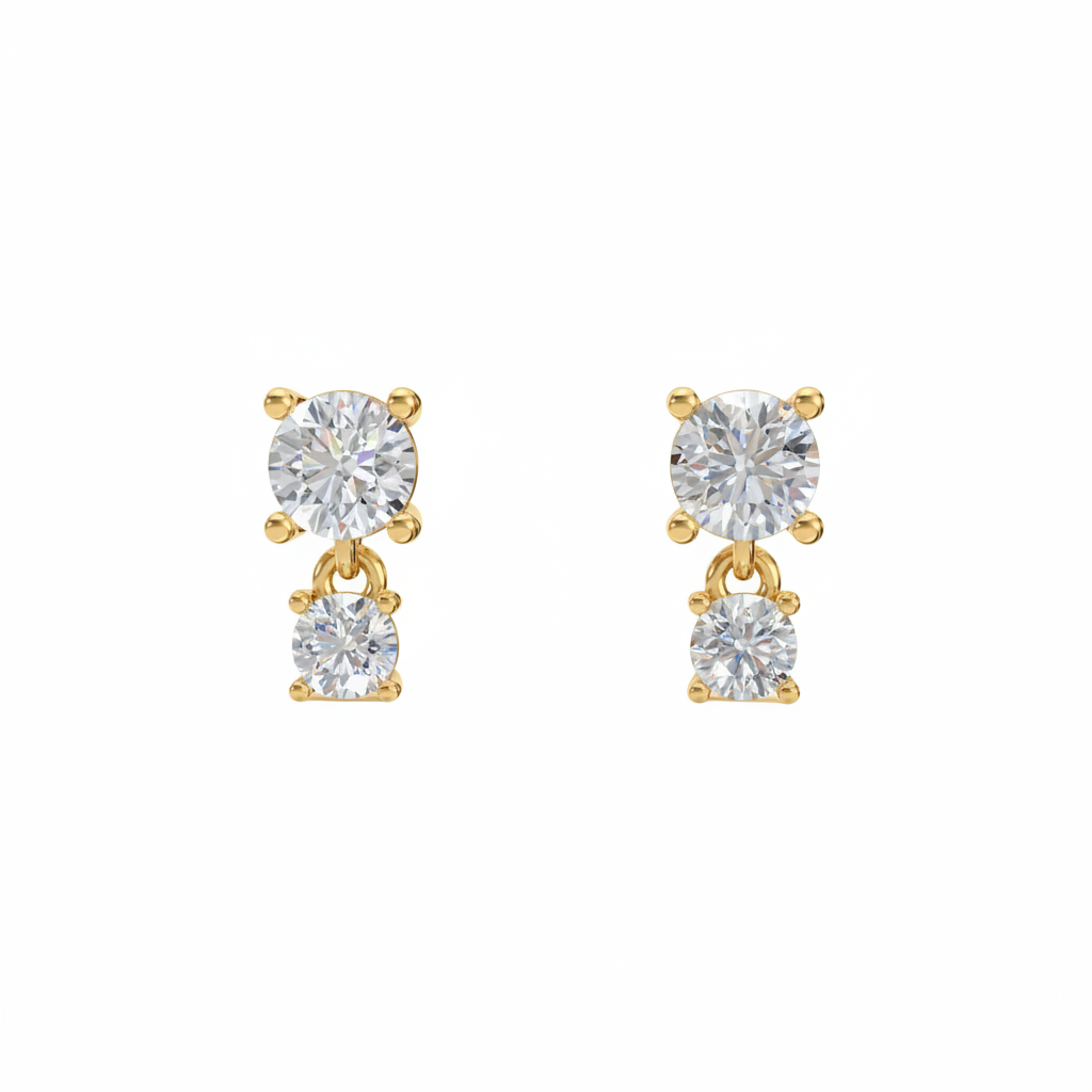 Round Drop Earrings