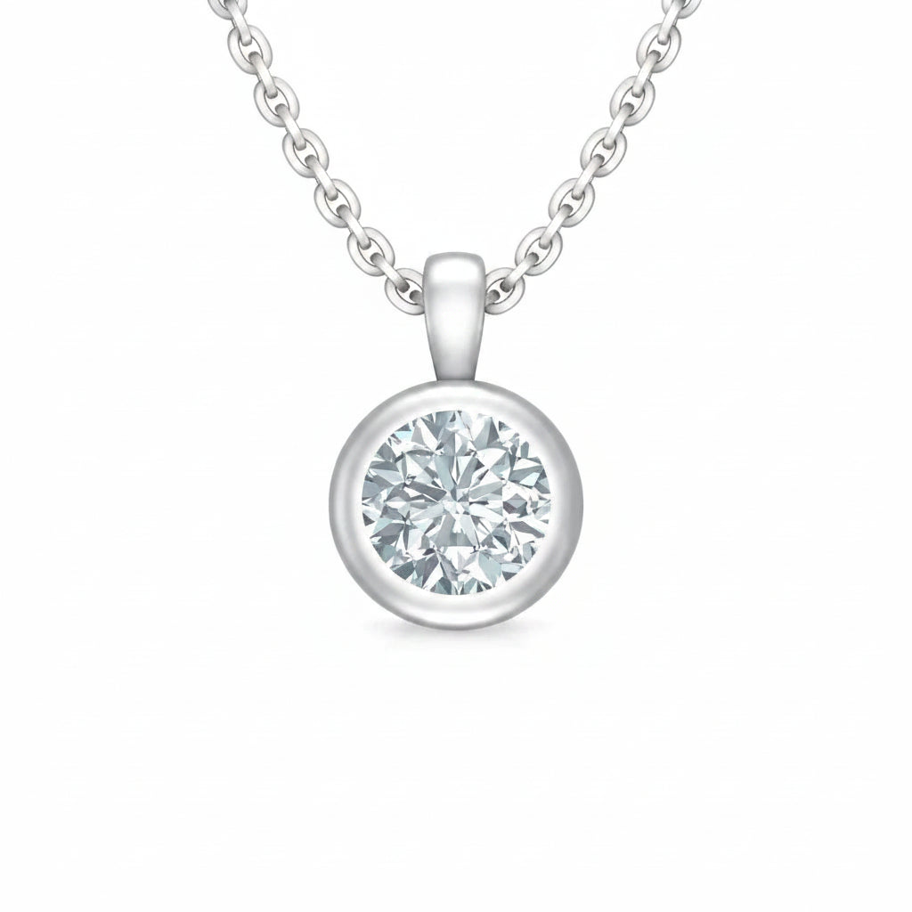 Round Solitaire Bezelle Pendant