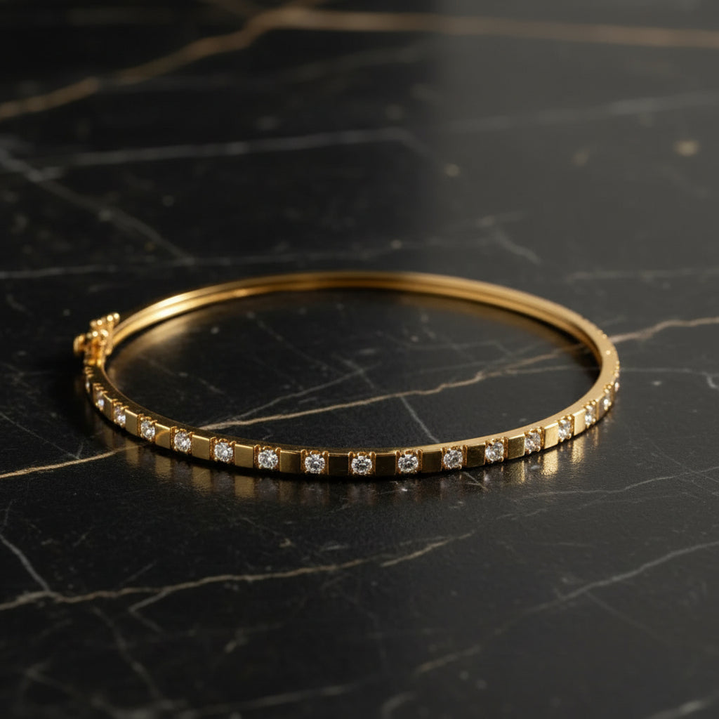 Luna Grid Bangle Bracelet