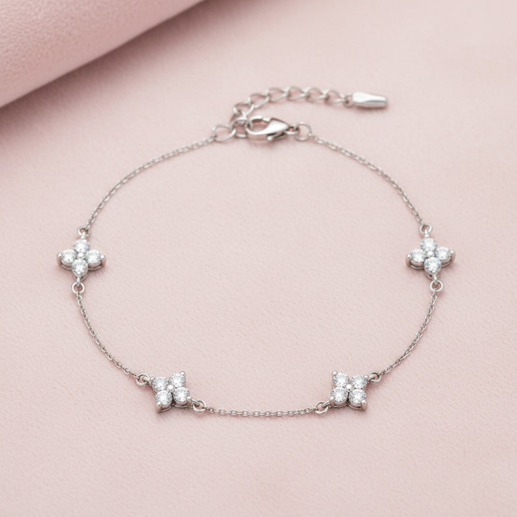Petal Pavé Station Bracelet