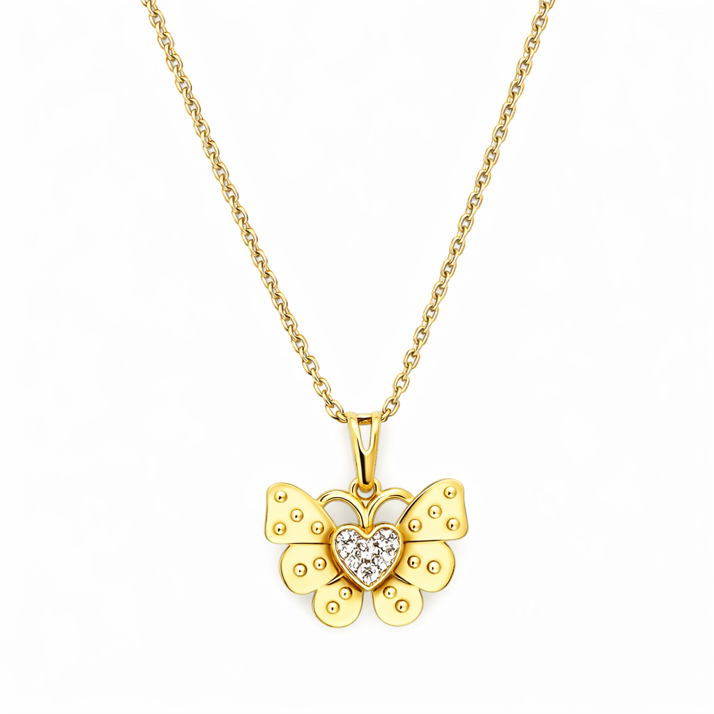Flutter Heart Charm Pendant