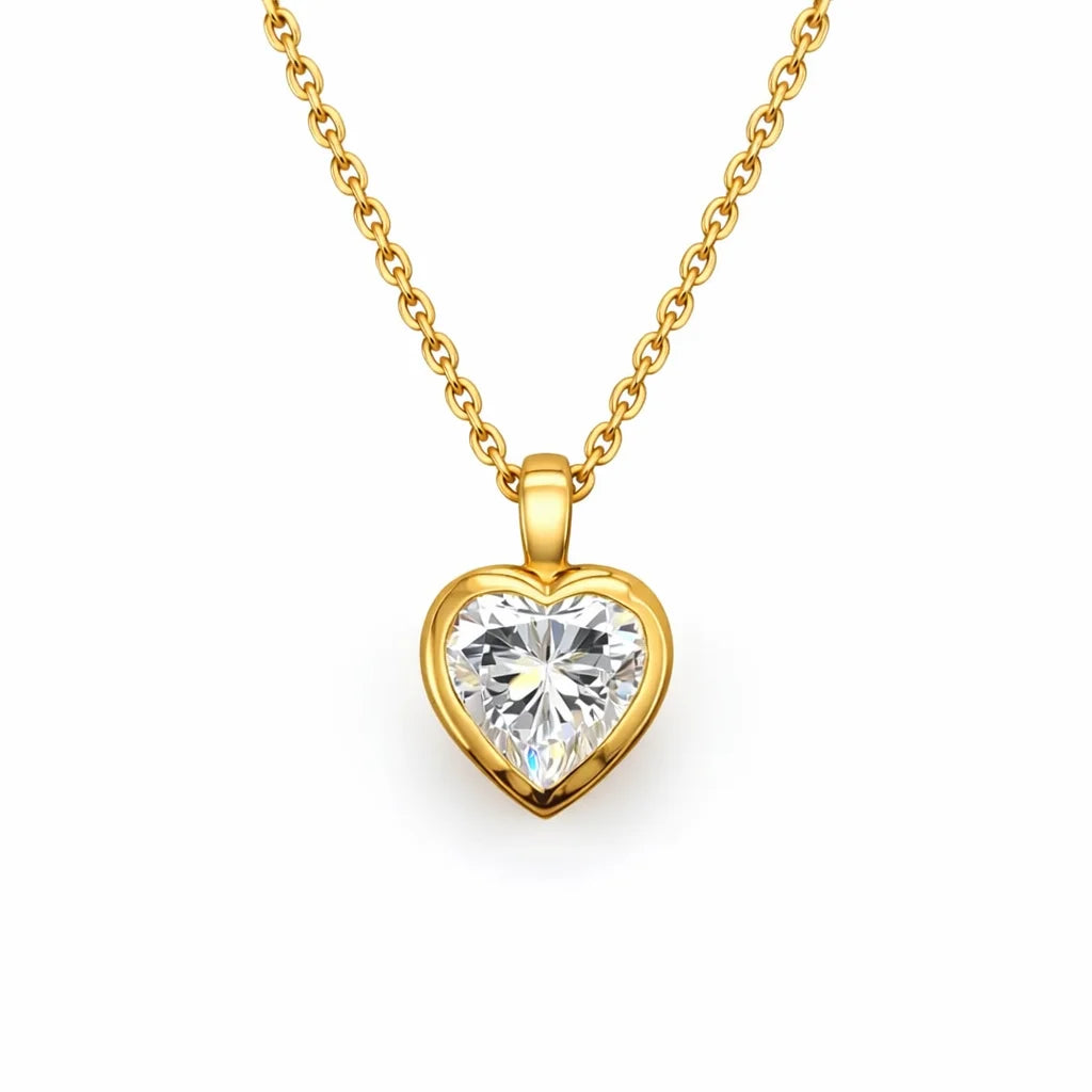 Heart Bezelle Pendant
