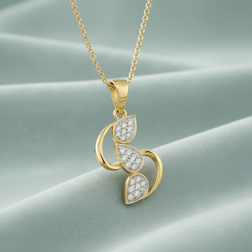 Aurelia Leaf Twist Pendant