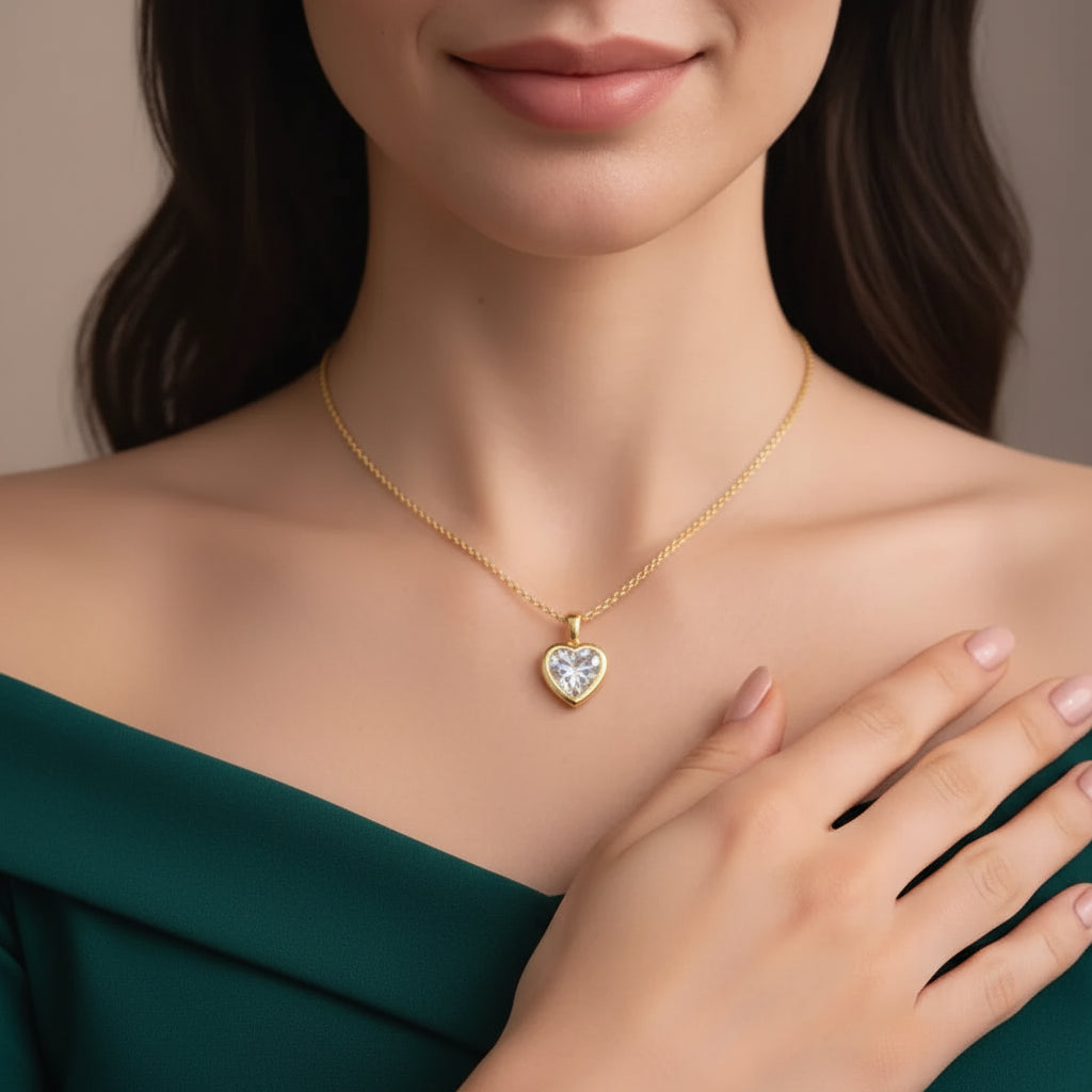 Heart Bezelle Pendant