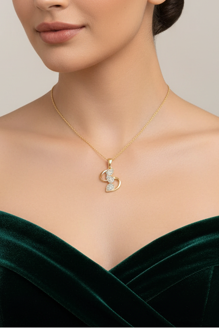 Aurelia Leaf Twist Pendant