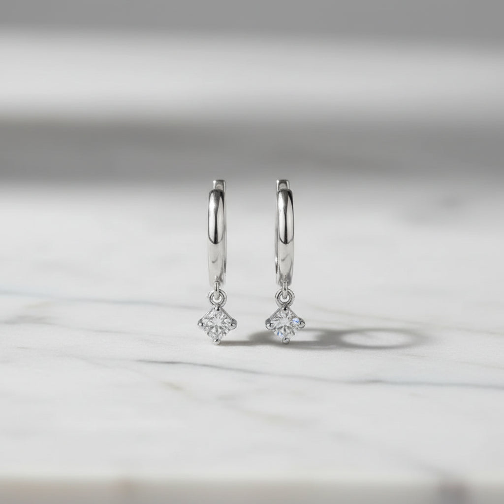 The Solitaire Drop earring