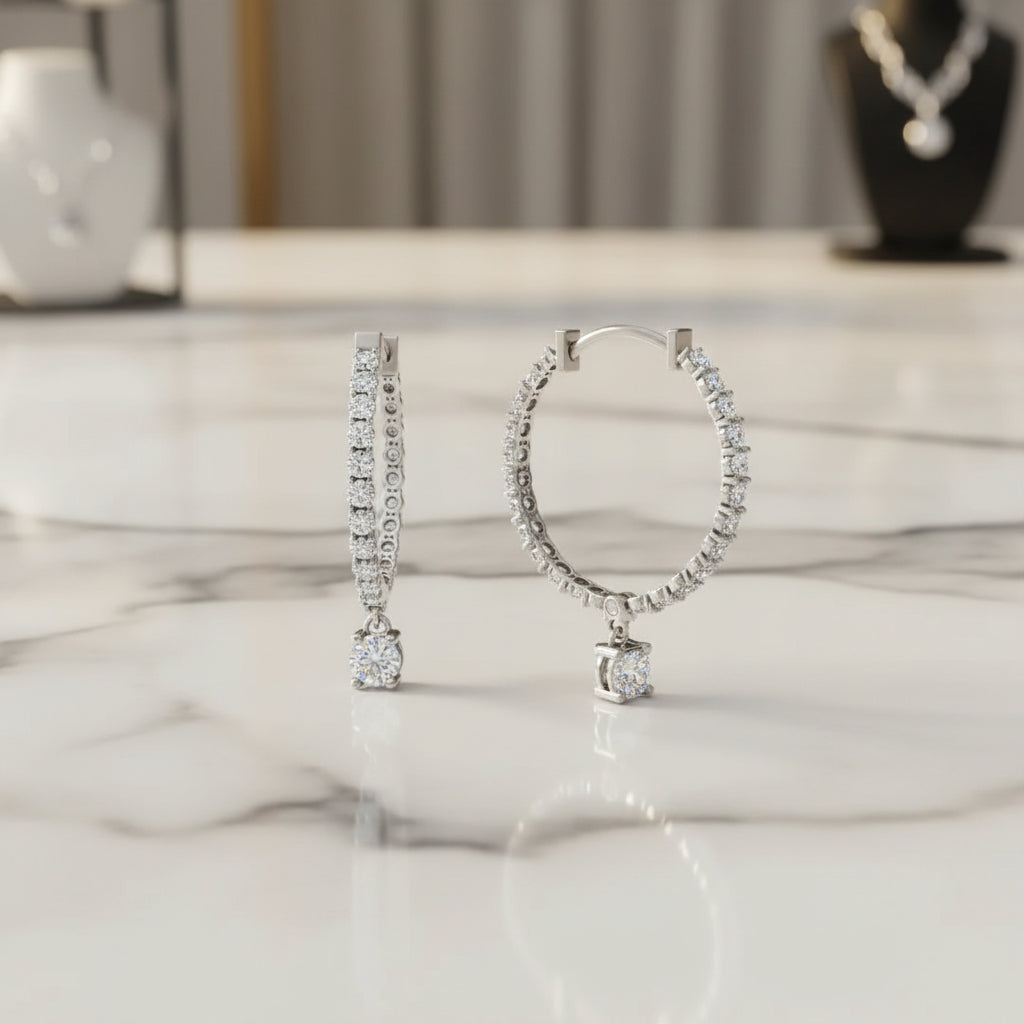 The Stellar Halo Drops earrings