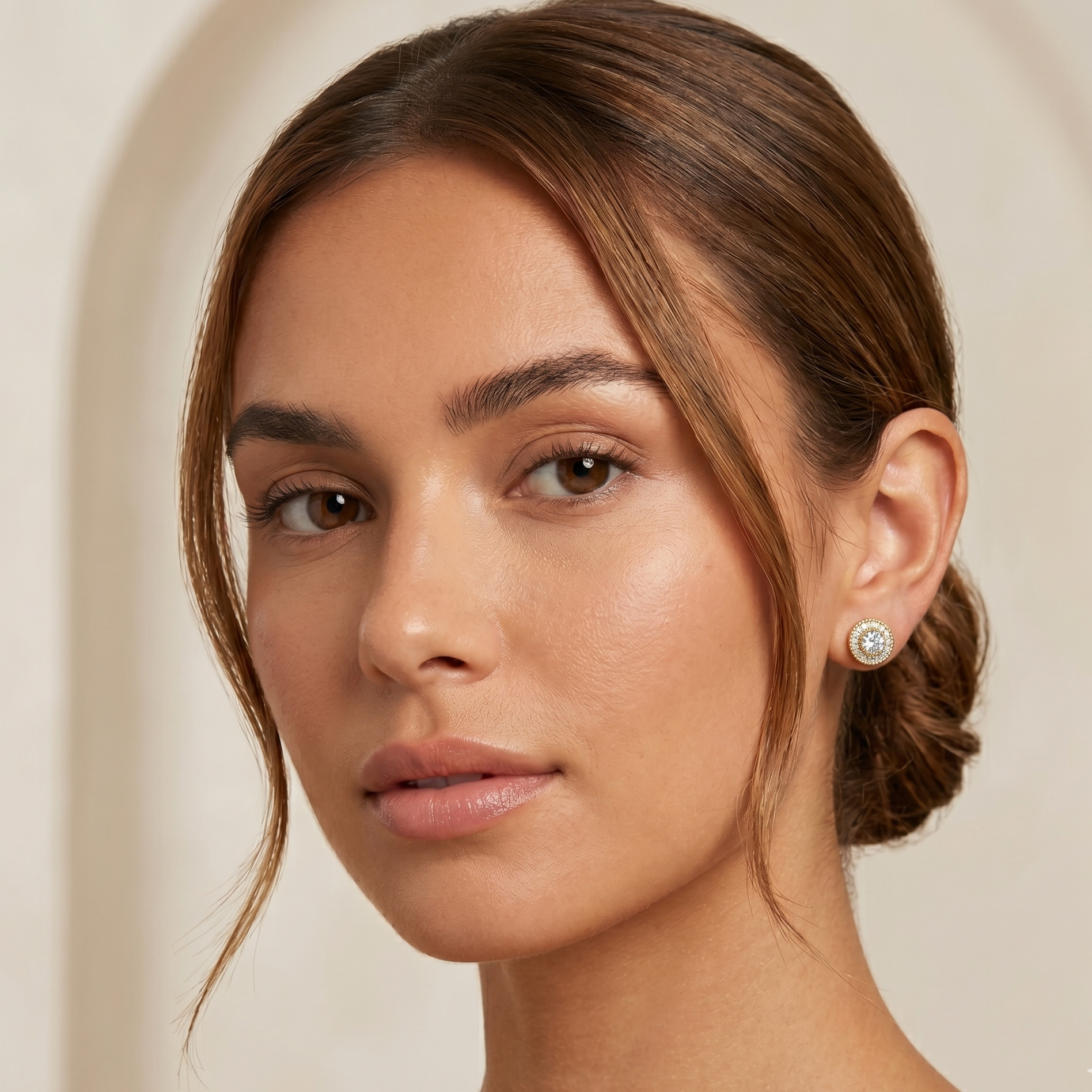Celestial Halo Stud Earrings