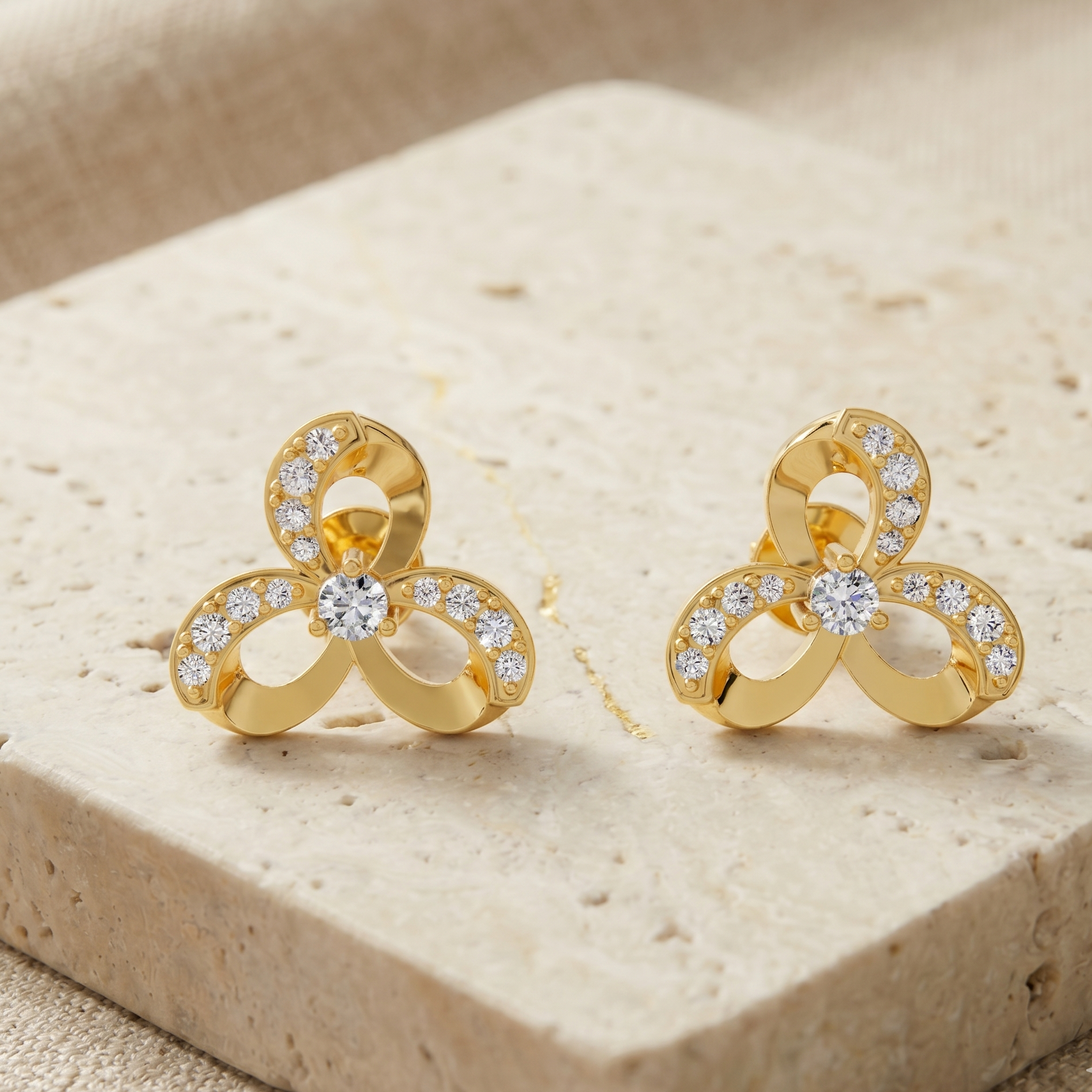 Trinity Petal Earrings