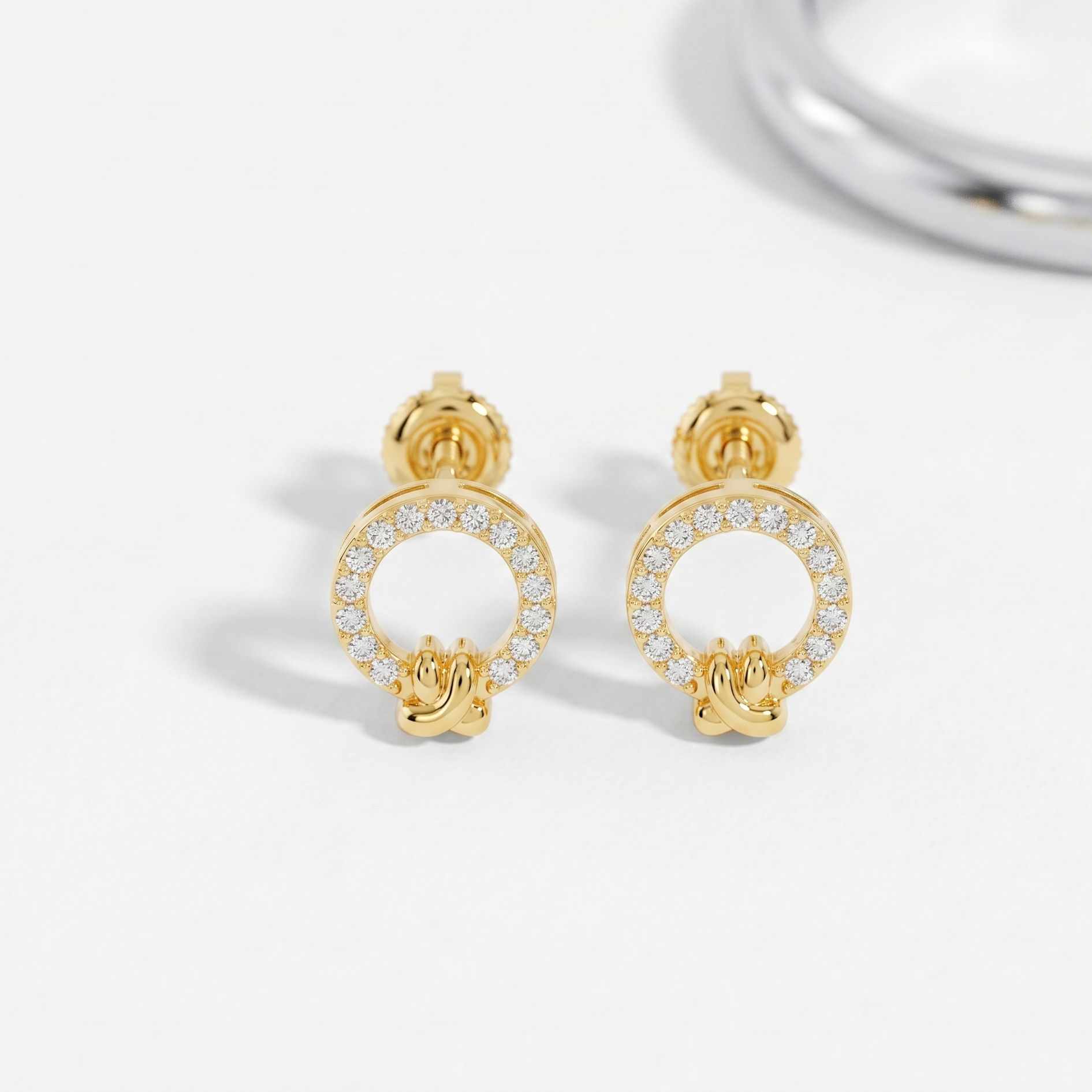 Auric Knot Stud Earrings