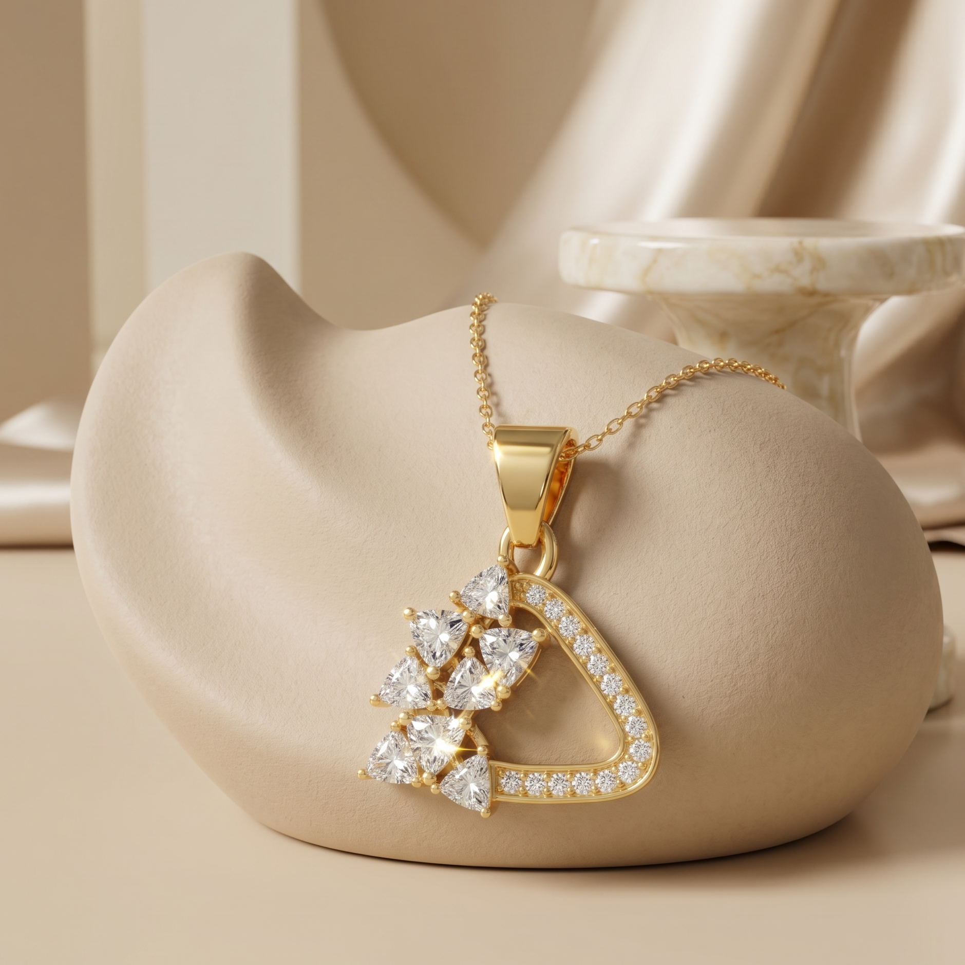 Starlit Triangle Pendant