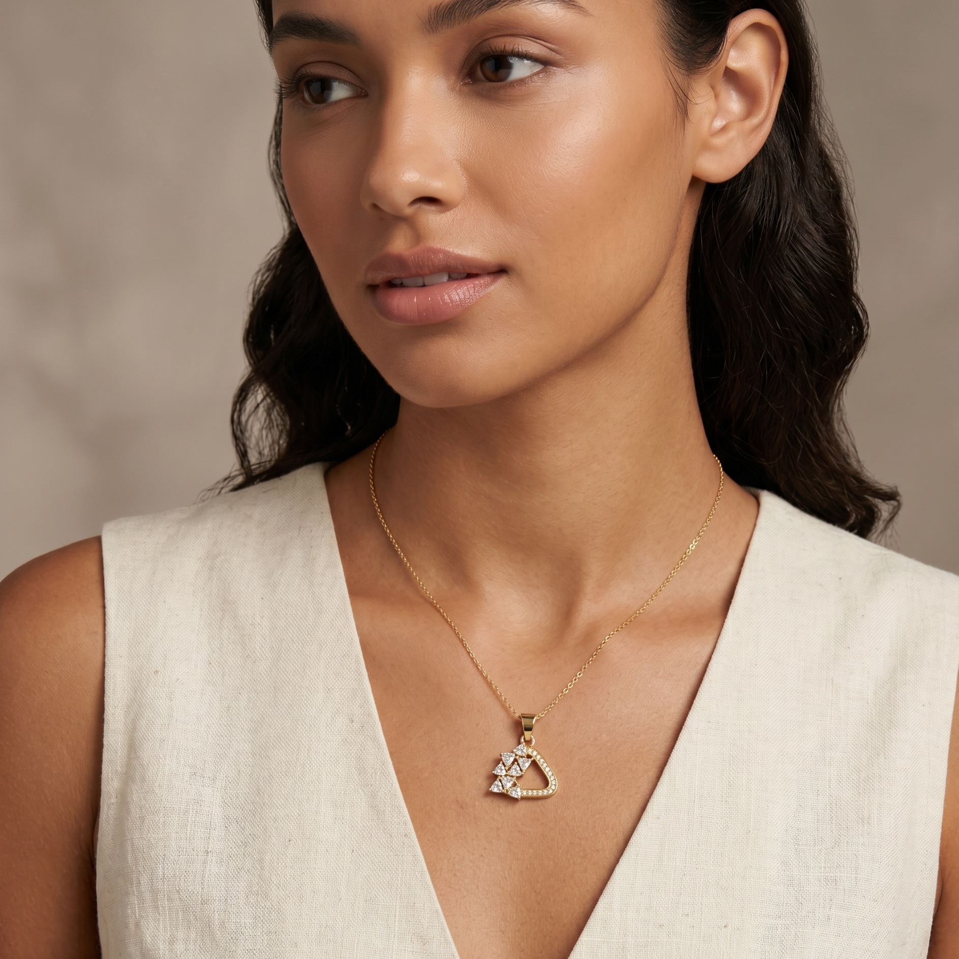 Starlit Triangle Pendant