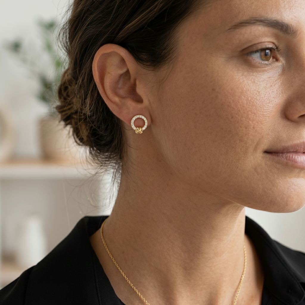 Auric Knot Stud Earrings