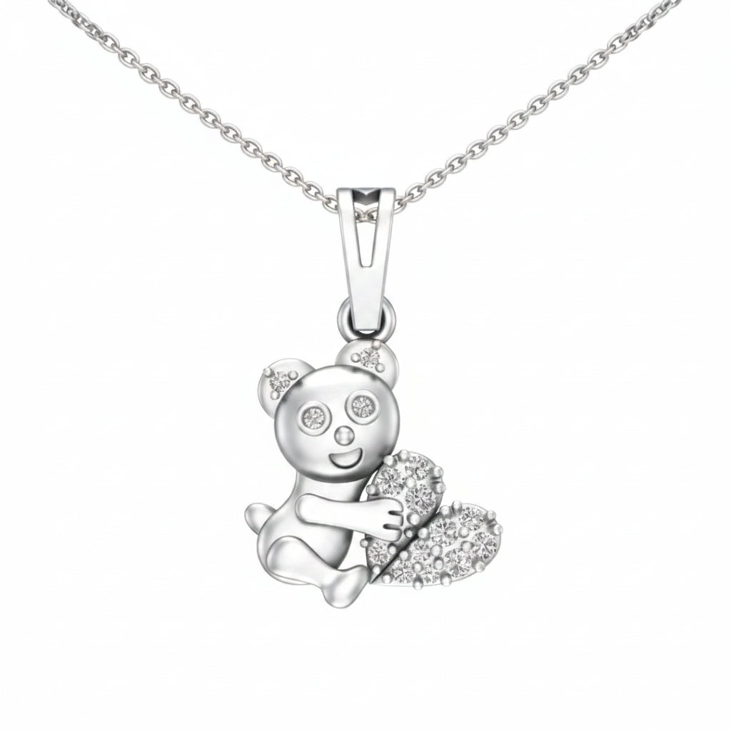 Teddy Heart Charm Pendant