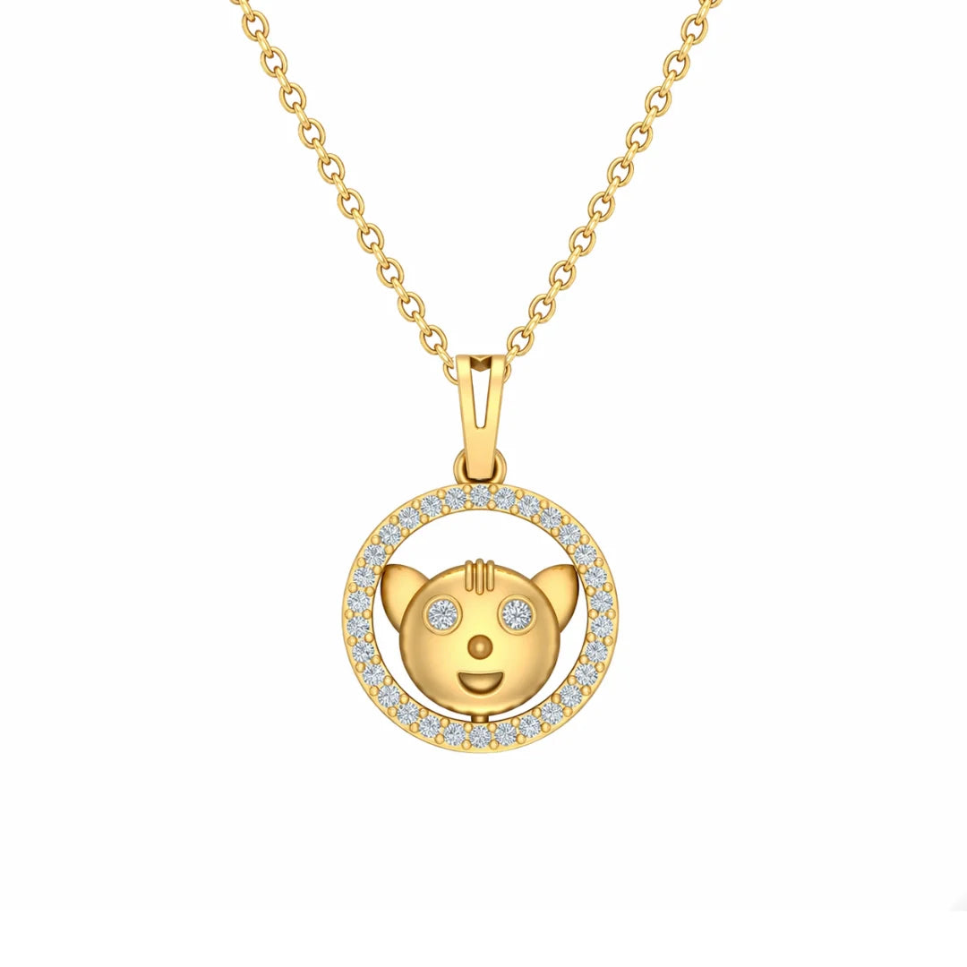 Luna Kitty Halo Pendant