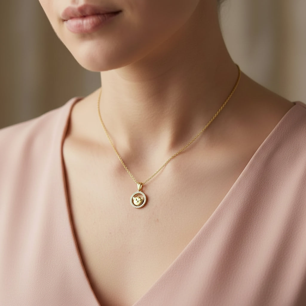 Luna Kitty Halo Pendant