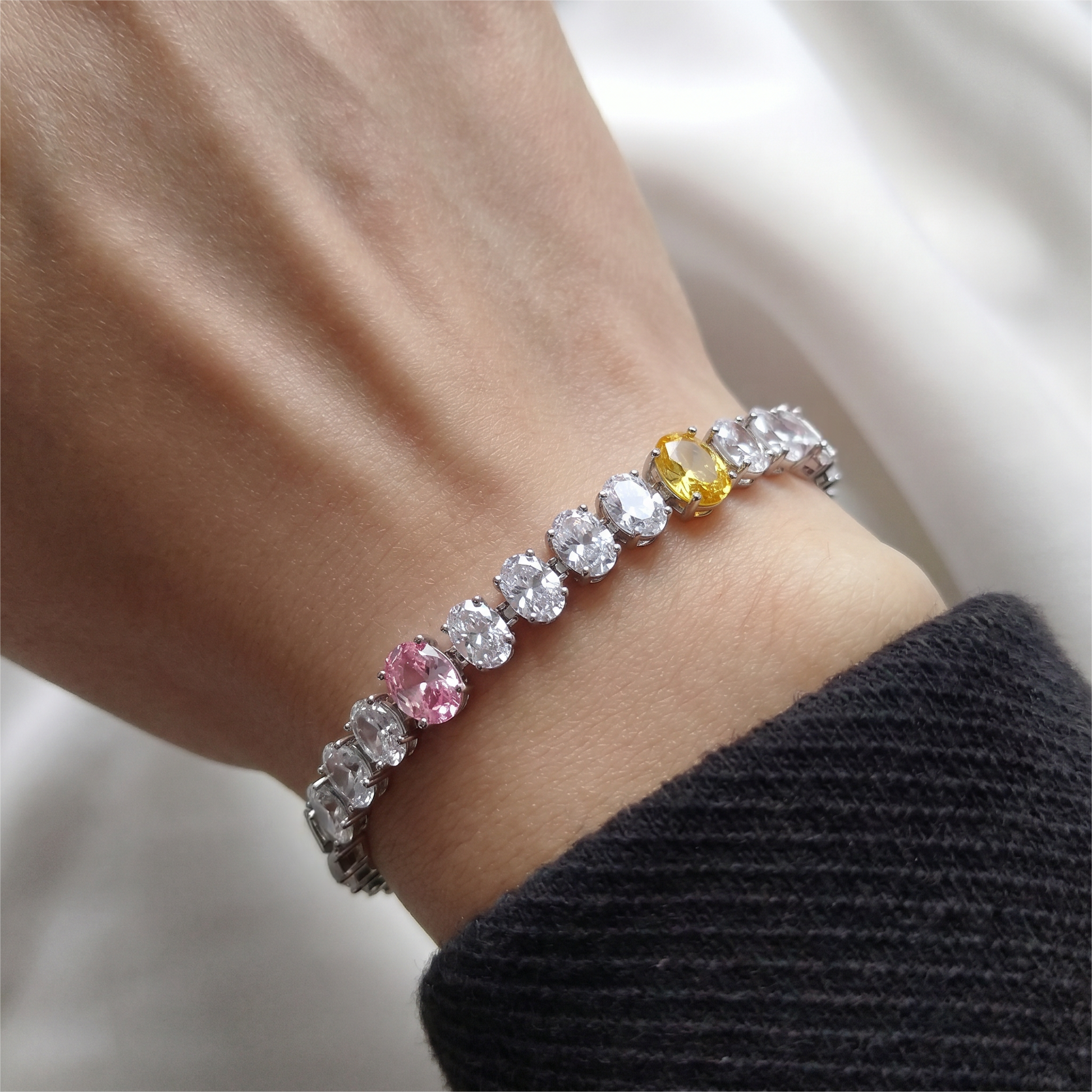 Blush & Soleil Tennis Bracelet
