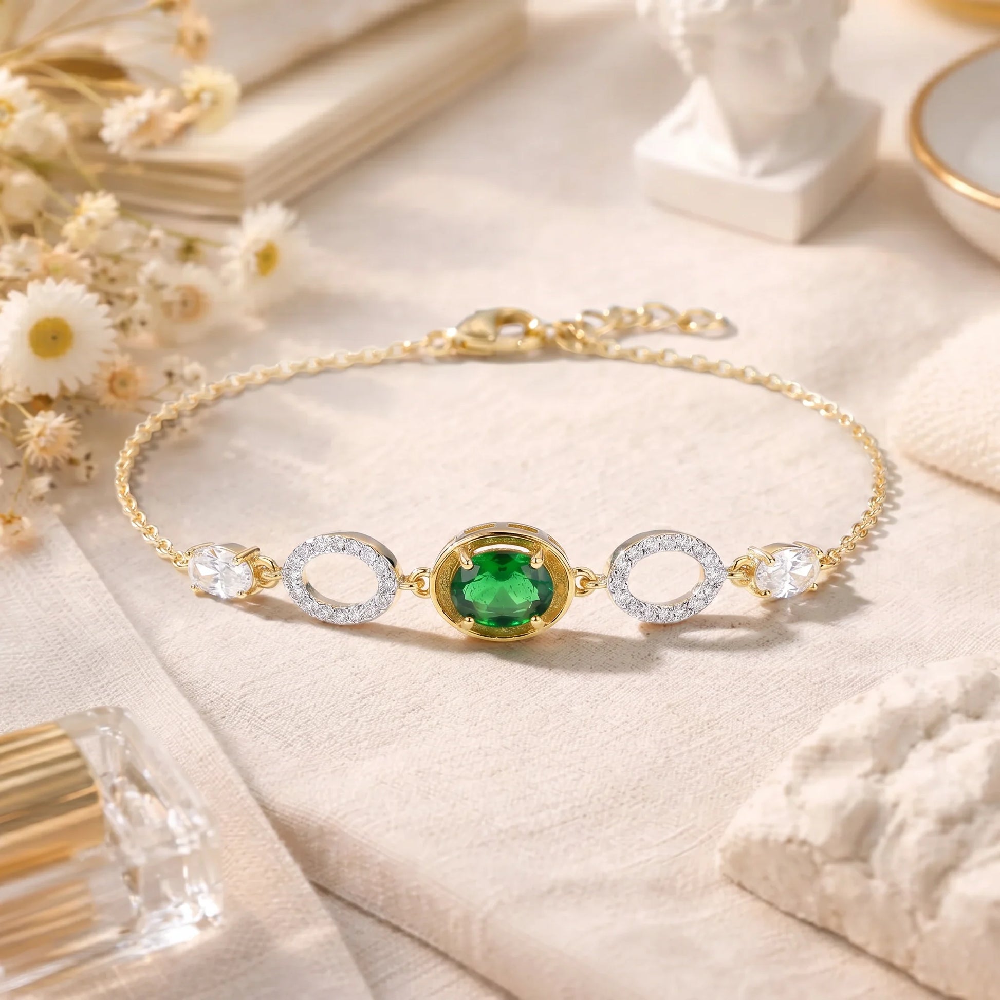 Oval Halo Grace Bracelet