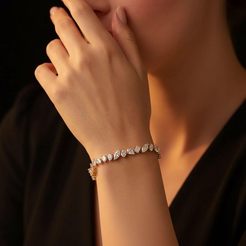 Celestia Marquise Cluster Bracelet Glow