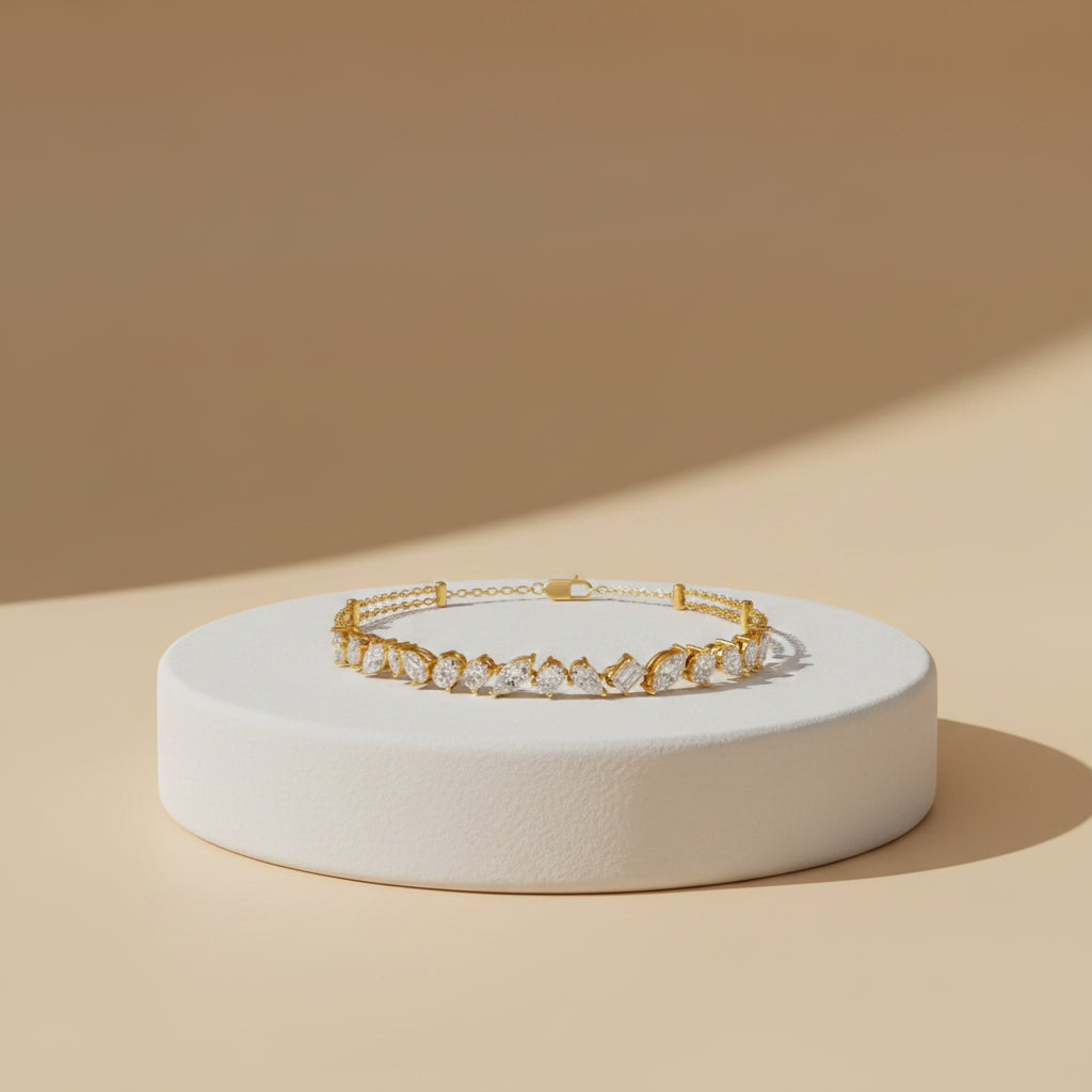 Celestia Marquise Cluster Bracelet Glow