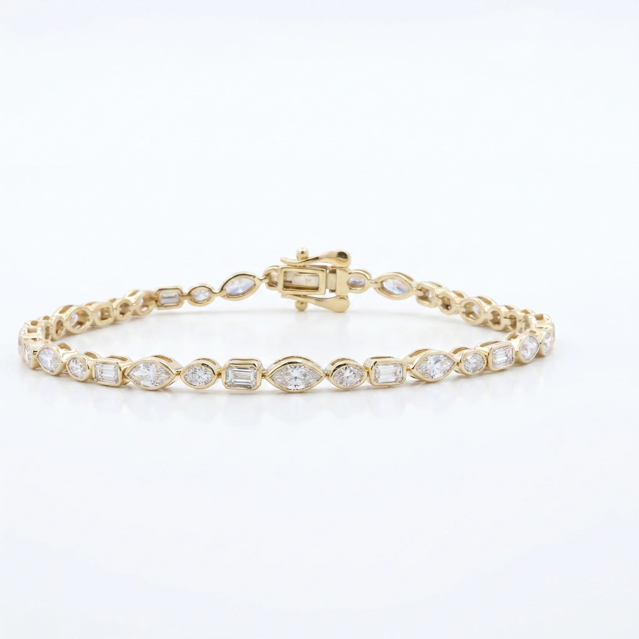 Gold Marquise Mosaic Bracelet