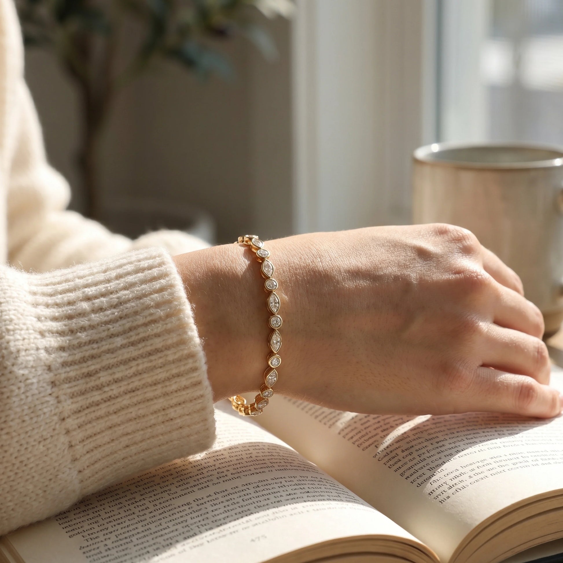 Magestic Duo Bezelle Tennis Bracelet