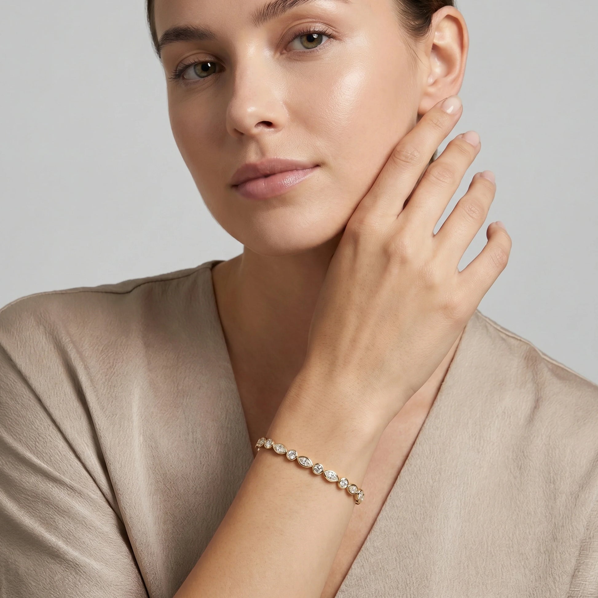 Magestic Duo Bezelle Tennis Bracelet
