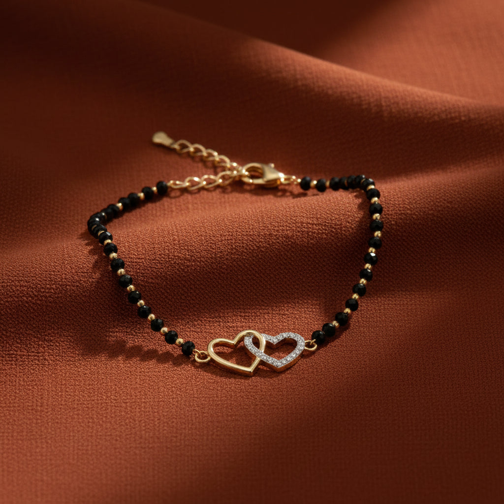 Eternal Twin Heart Mangalsutra Bracelet