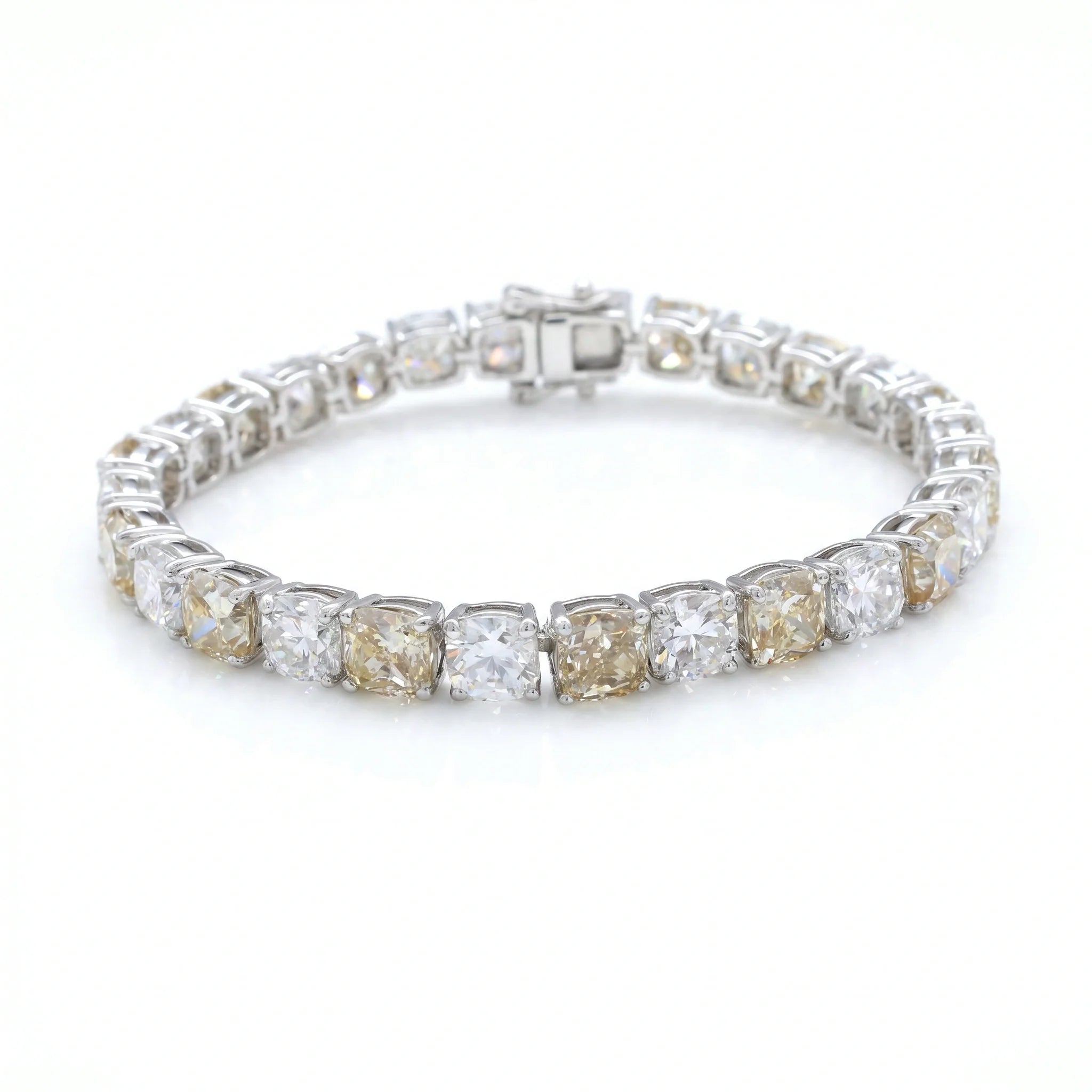 Silver Champagne Tennis Bracelet