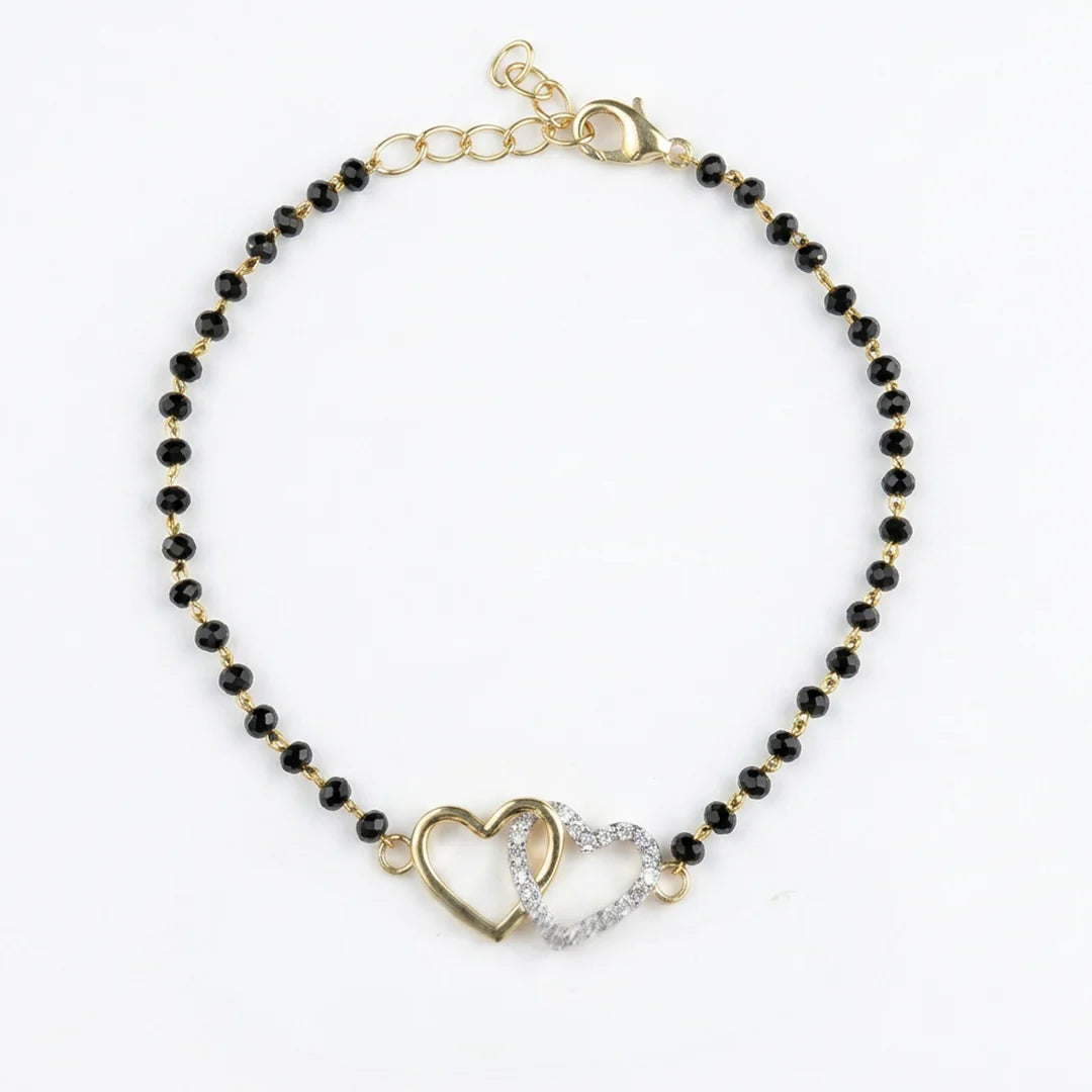 Eternal Twin Heart Mangalsutra Bracelet