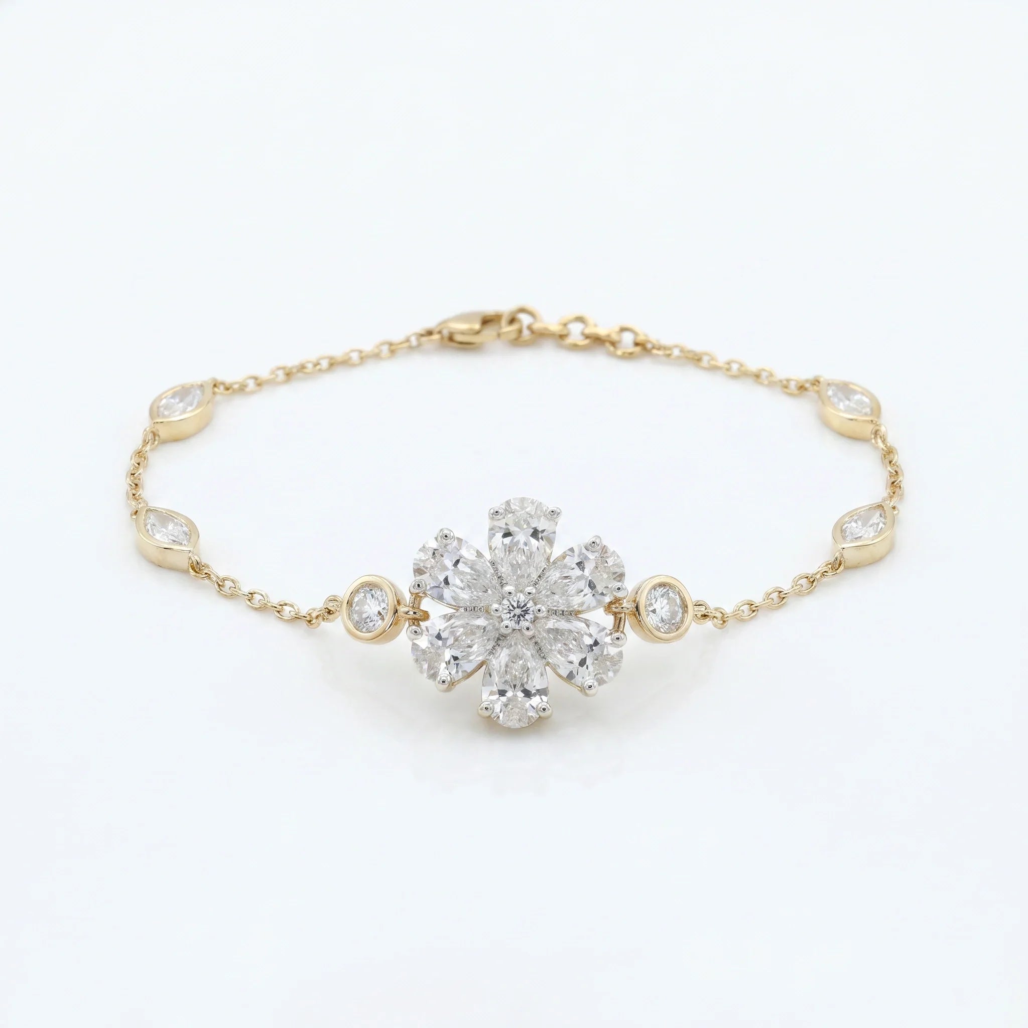Gold Marquise Bloom Bracelet