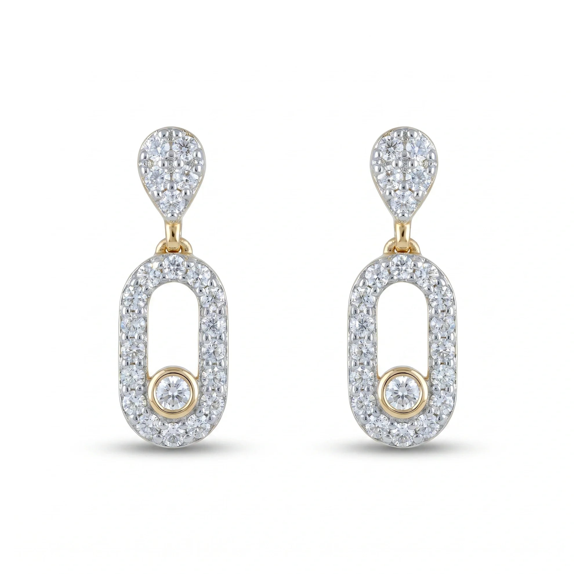 Gold Orbit Drop Earrings