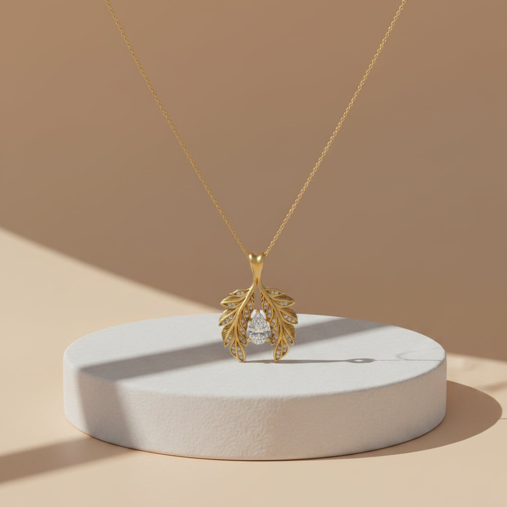 Aureleaf Dewdrop Pendant