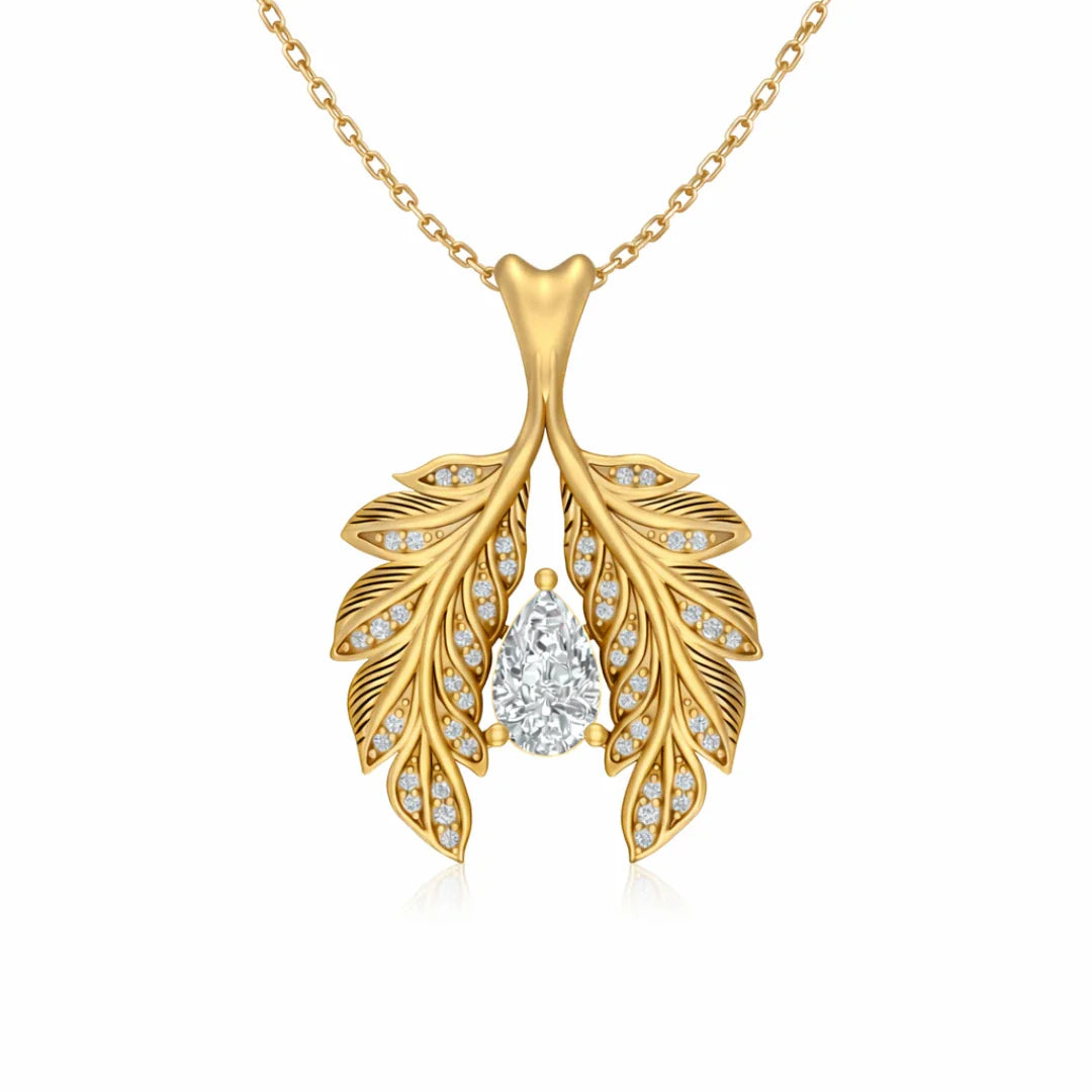 Aureleaf Dewdrop Pendant