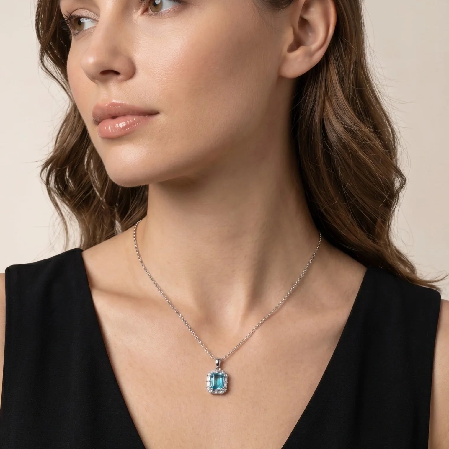 Silver Ocean Halo Pendant