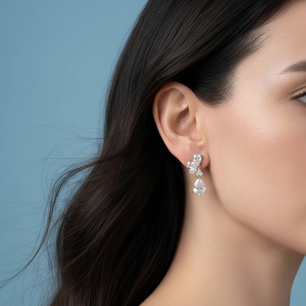 Moonlit Bloom Drop Earrings