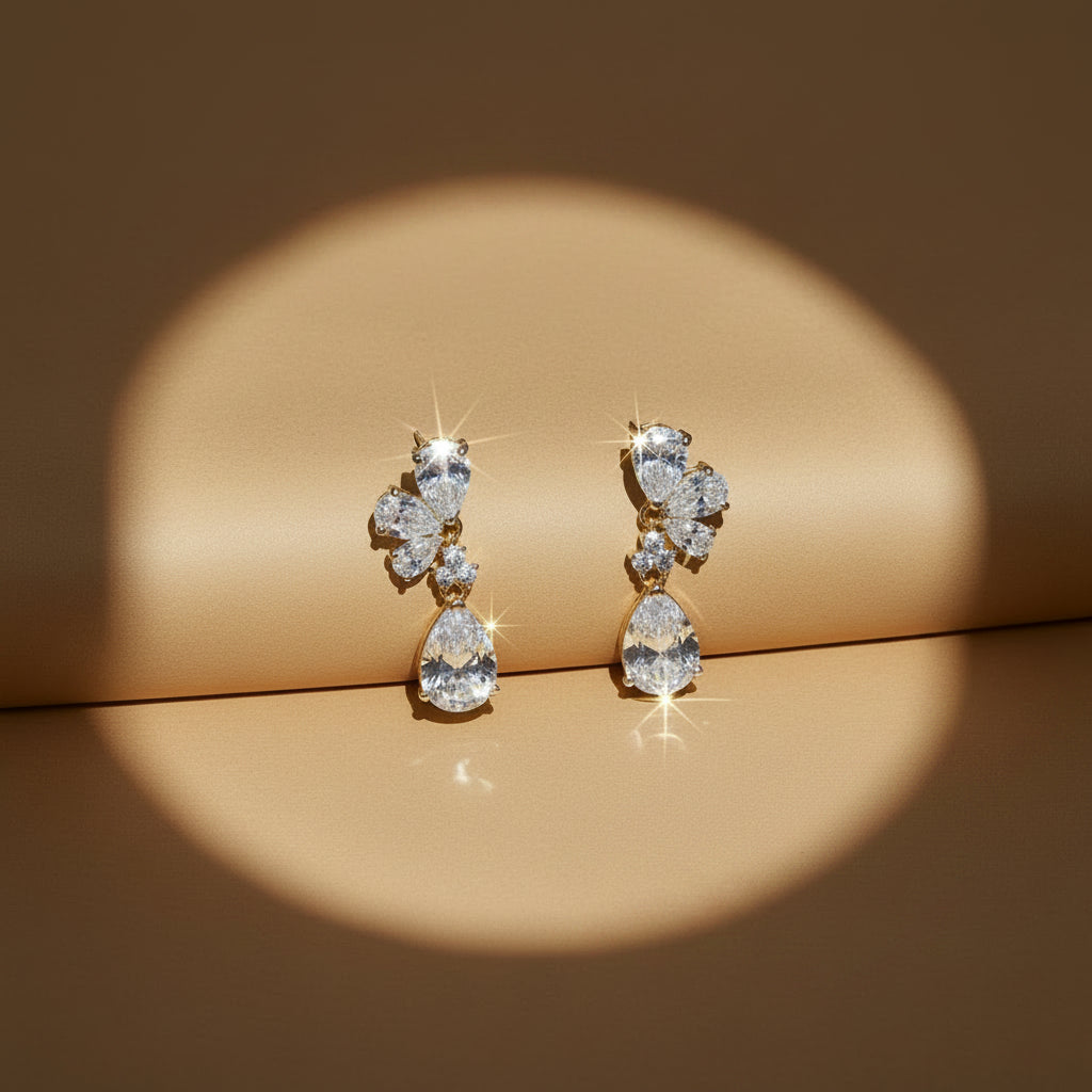 Moonlit Bloom Drop Earrings