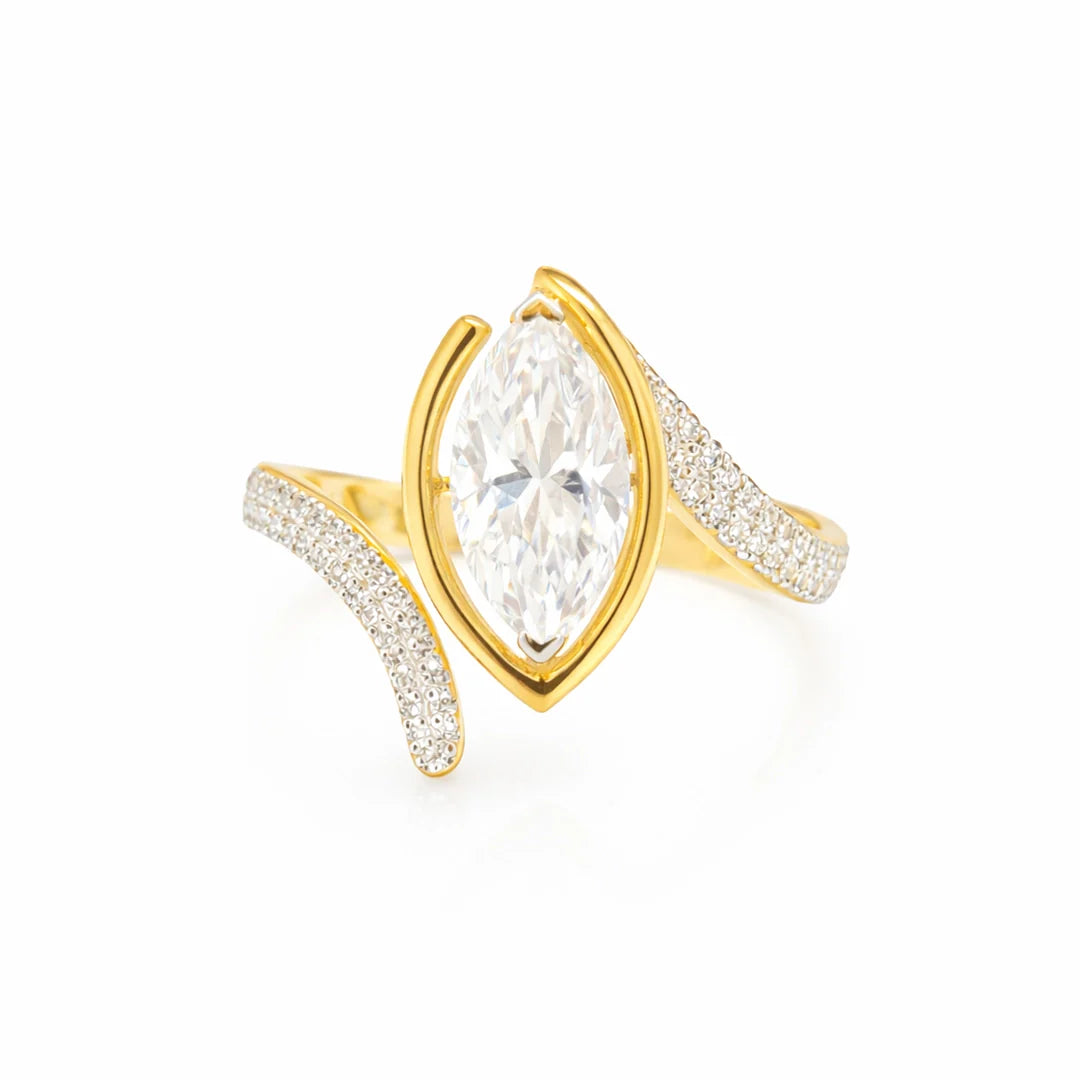 Marquise Solitaire Open Ring