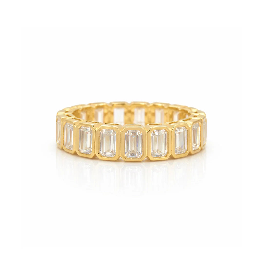 Bezelle Emerald Eternity Band Ring