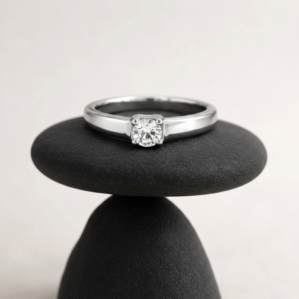 Small Round Solitaire Ring