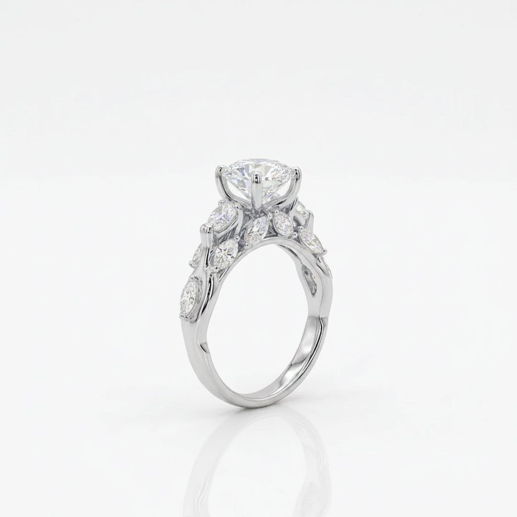 Cushion Crown Solitaire Ring