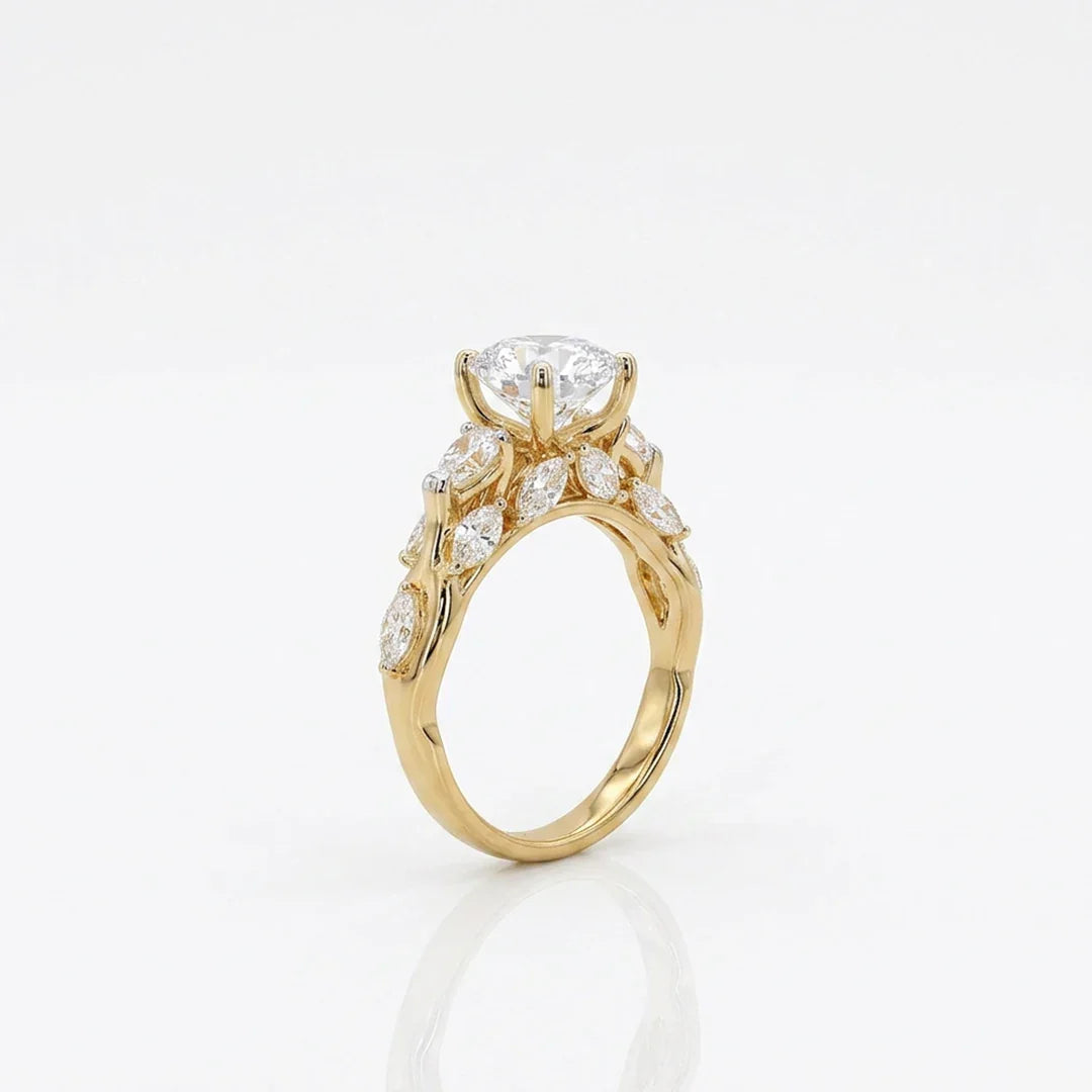 Cushion Crown Solitaire Ring