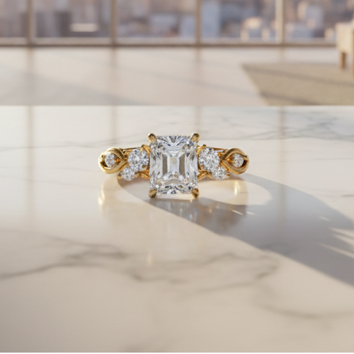 Emerald Crown Ring