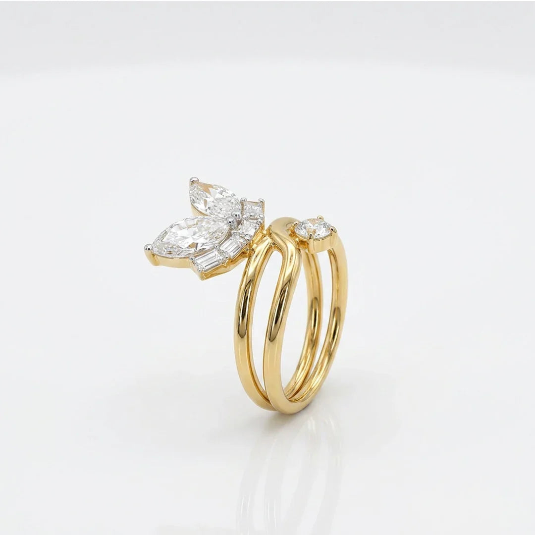Butterfly Marquise Ring