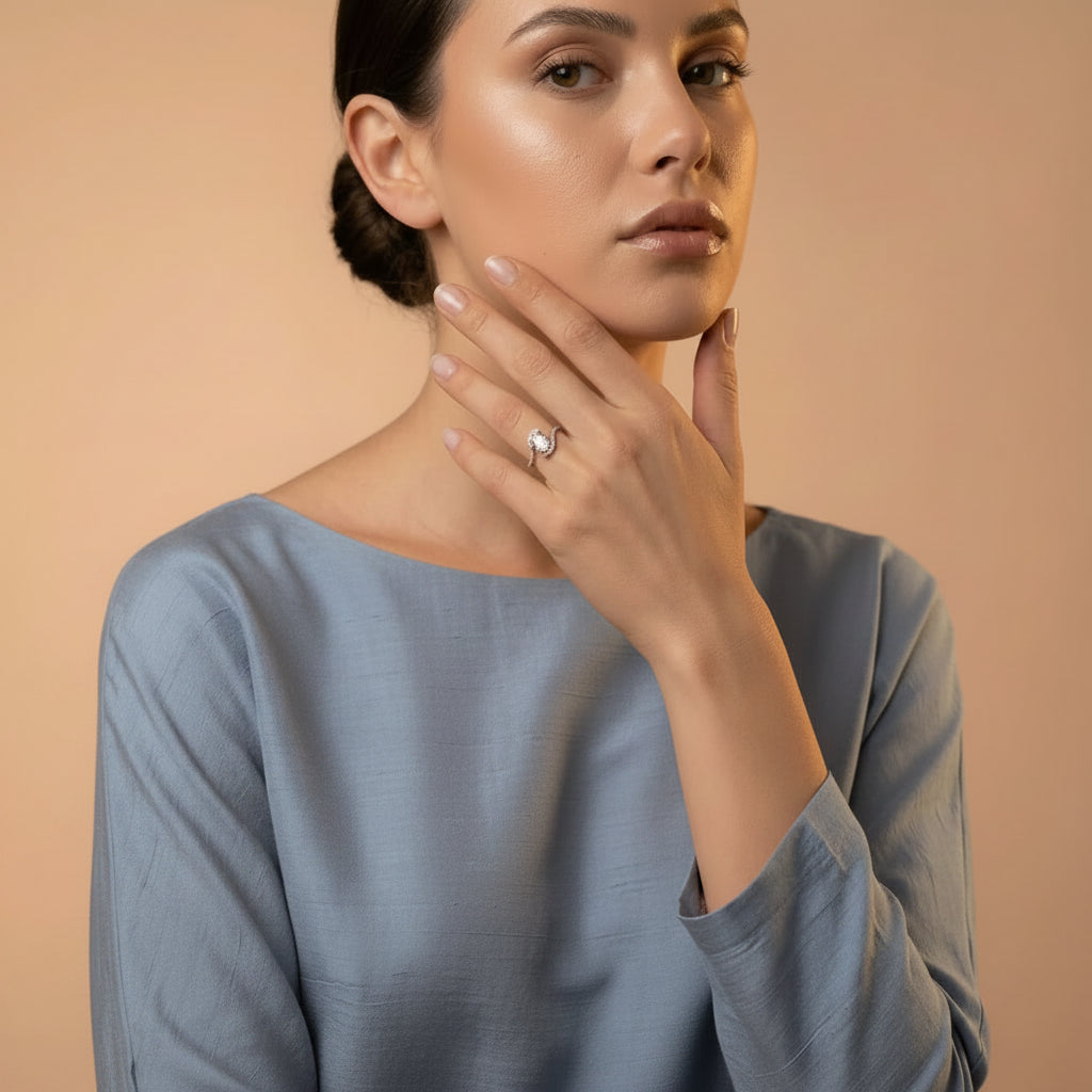 Oval Solitaire Wrap Rings