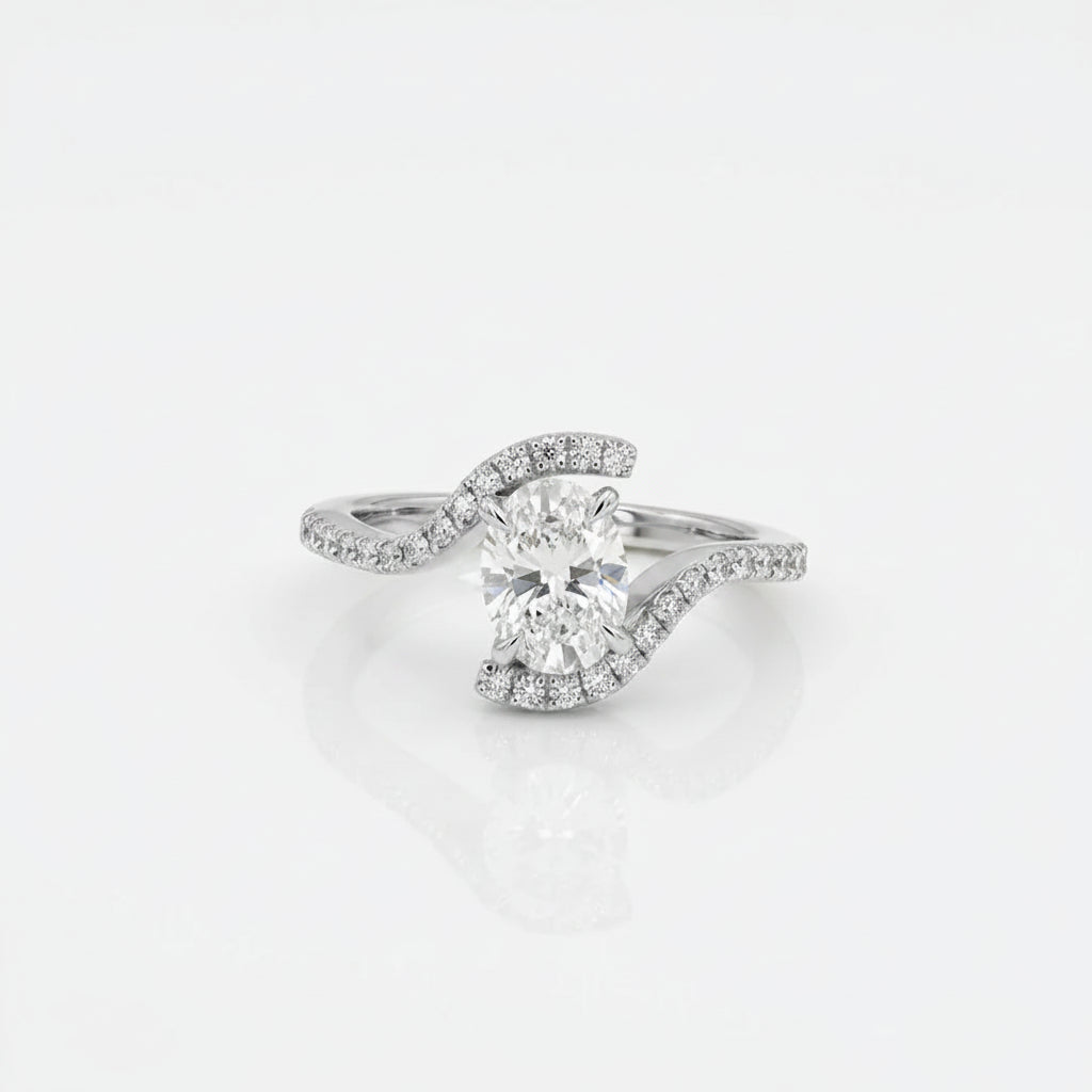 Oval Solitaire Wrap Rings